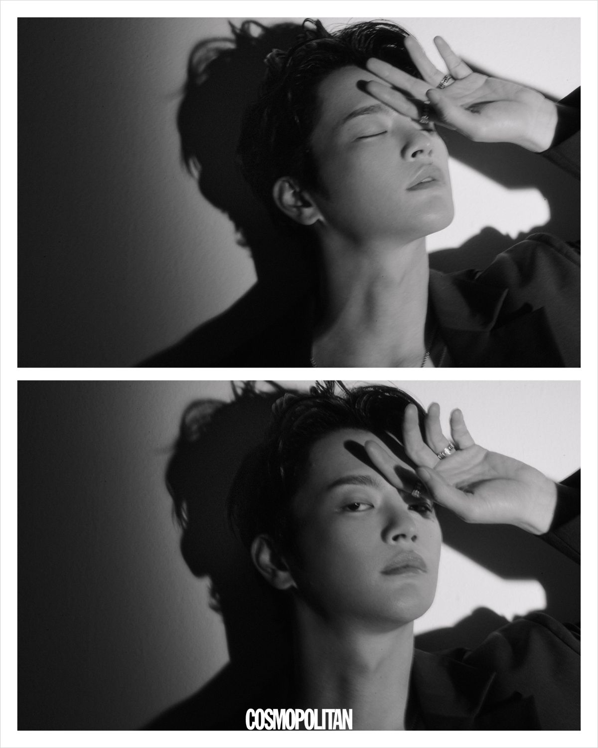 코트 Wooyoungmi. 목걸이 Saint Laurent. 반지 모두 Damiani. 이너 톱 스타일리스트 소장품. 