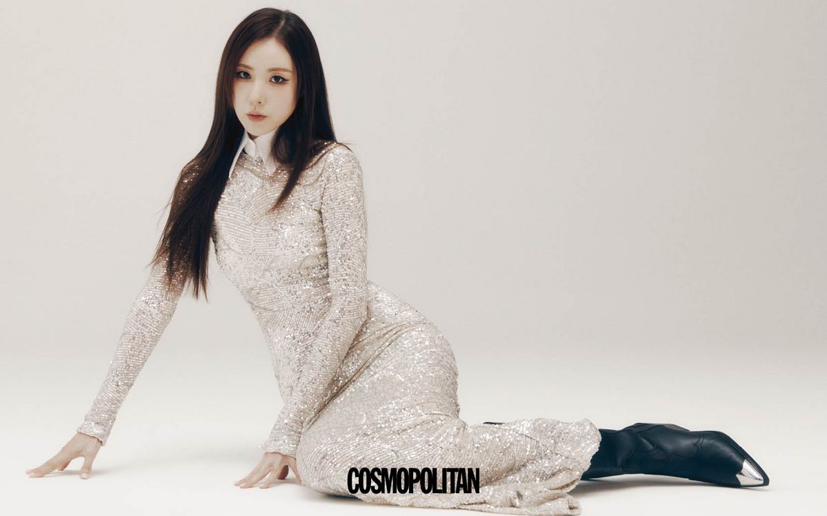 스팽글 드레스 Push Button. 웨스턴 부츠 Zara.