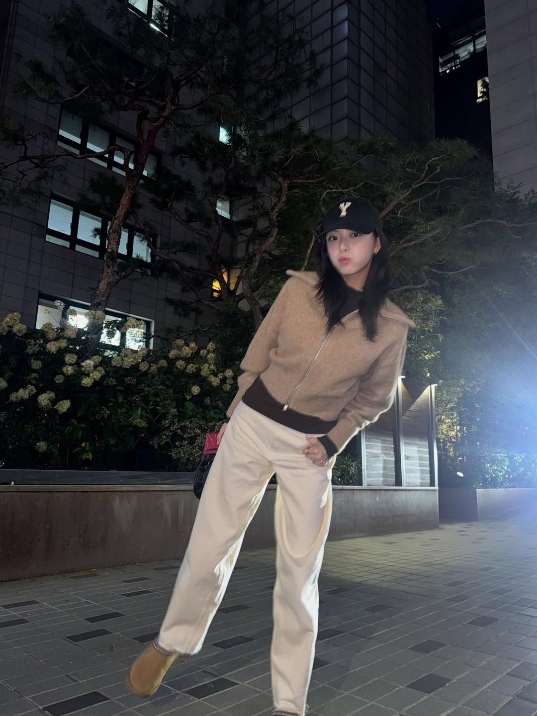 있지 유나 가을 브라운 컬러 패션 | @igotyuandme