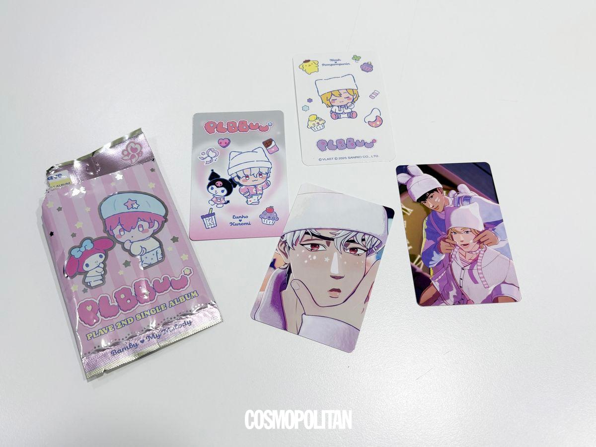 산리오캐릭터즈와 협업한 플레이브 플뿌우 앨범 언박싱. 코스모폴리탄