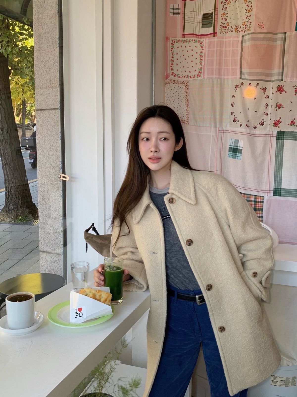 차정원 부클 코트 패션 | 인스타그램 @ch_amii