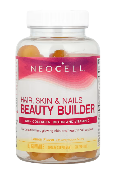 모발, 피부 및 손발톱 Beauty Builder 구미젤리, 레몬, 구미젤리 60개
