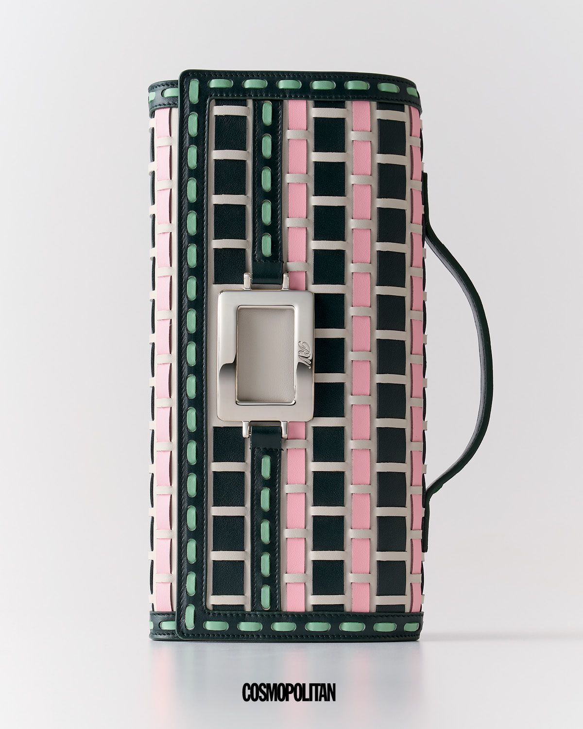 기하학 패턴이 돋보이는 벨 비비에 클러치 가격미정 Roger Vivier.