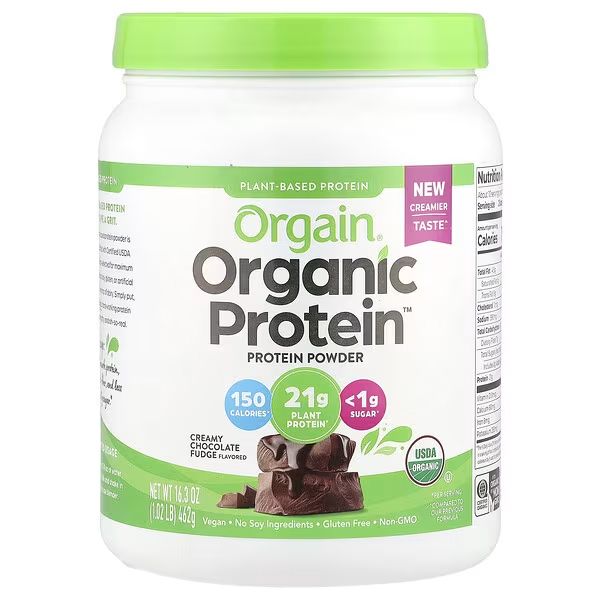 Organic Protein™ Powder, 크리미 초콜릿 퍼지, 462g(1.02lb)