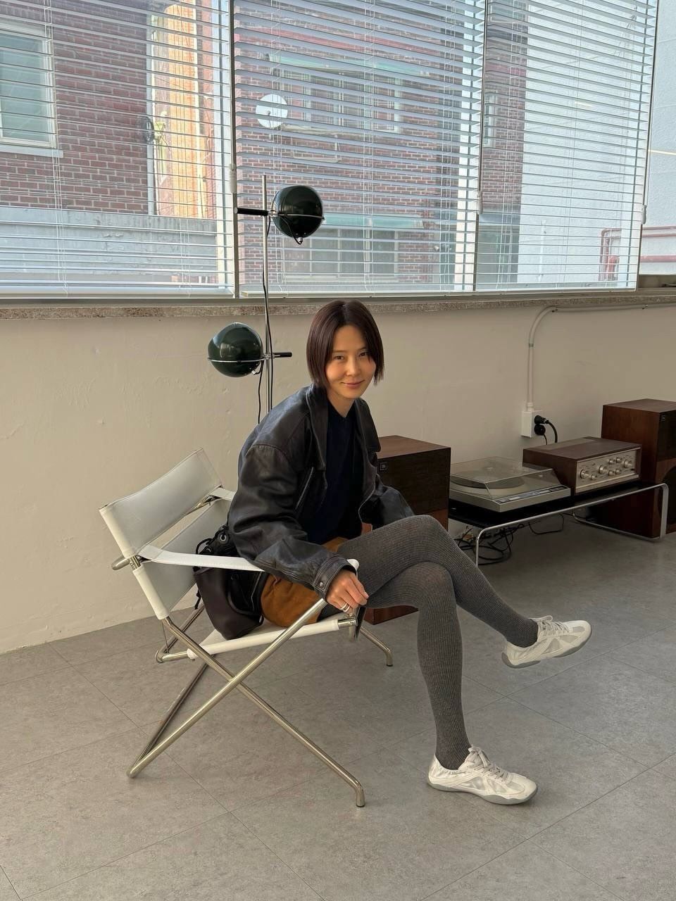 김나영 레더 블루종 패션 | 인스타그램 @nayoungkeem 