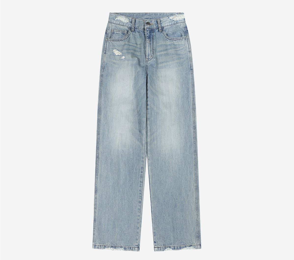 Destroyed denim pants