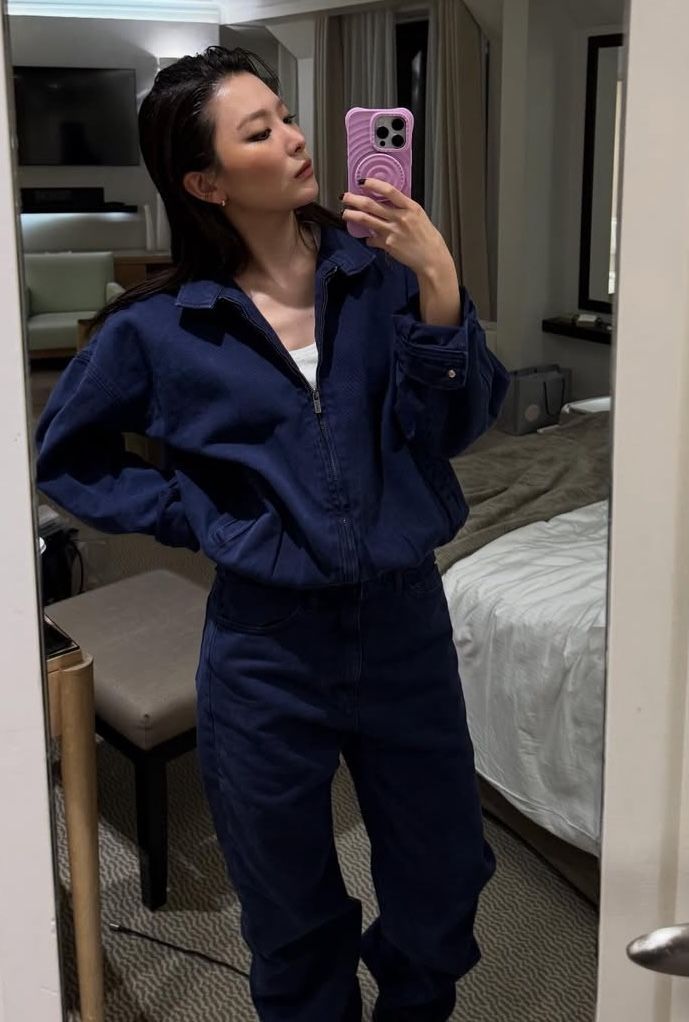 해링턴 자켓을 시크하게 연출한 슬기 @hi_sseulgi