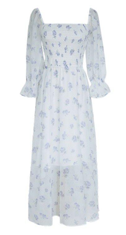 Fairy floral see-through dress