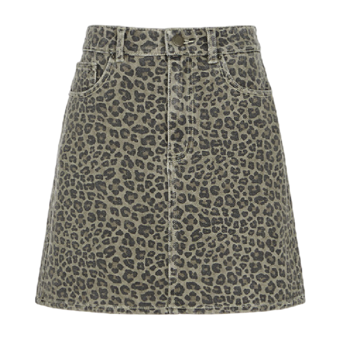 레오파드 미니스커트 OP3W5650