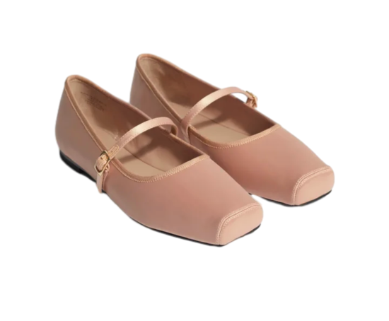 스퀘어 토 발레 플랫