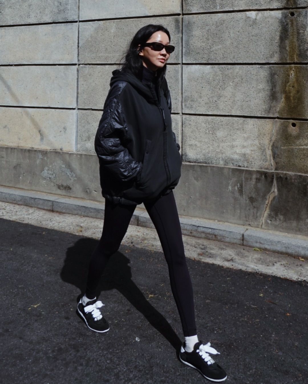 장윤주의 9부 레깅스 코디. 인스타그램 @yoonjujang