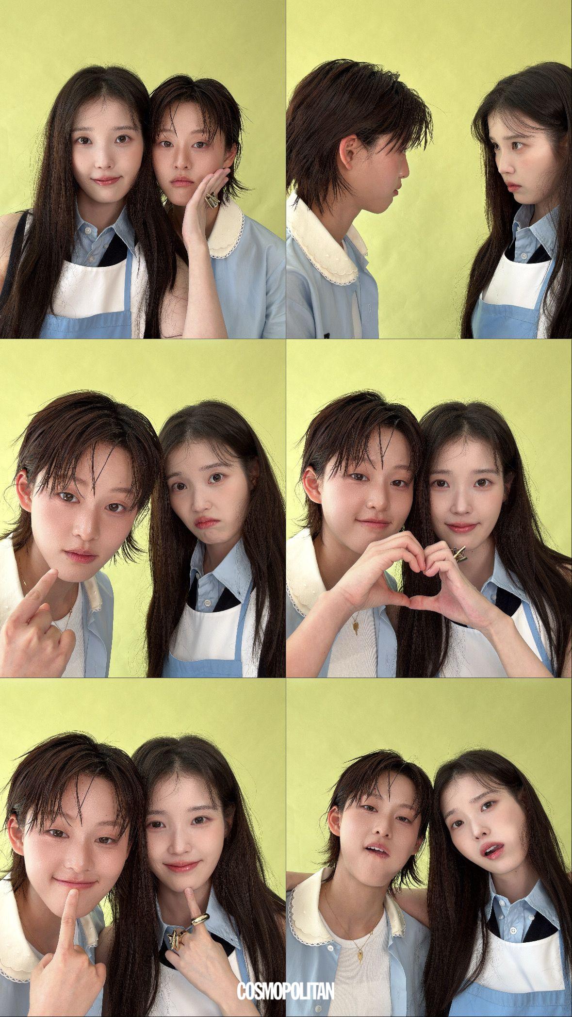 21세기 대군부인에 출연중인 팀 캐슬뷰티, 아이유 이연의 미공개 셀카. 사진 아이유, 이연.