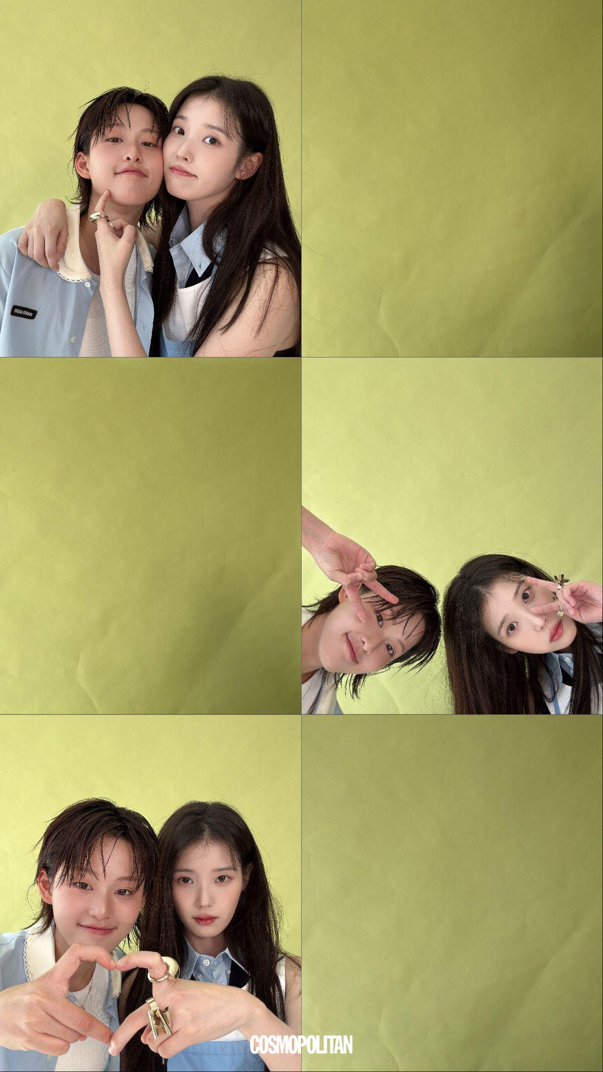 21세기 대군부인에 출연중인 팀 캐슬뷰티, 아이유 이연의 미공개 셀카. 사진 아이유, 이연.