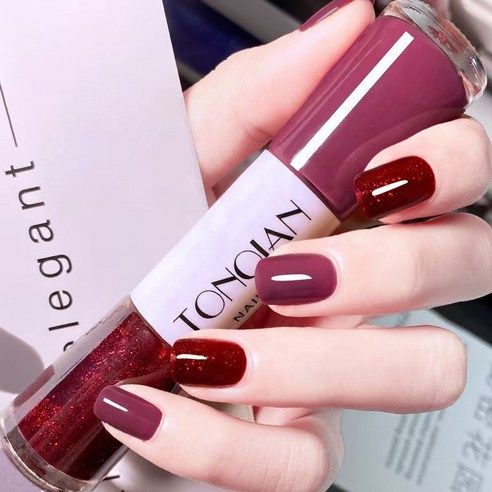 투톤 듀얼 컬러 네일 폴리시