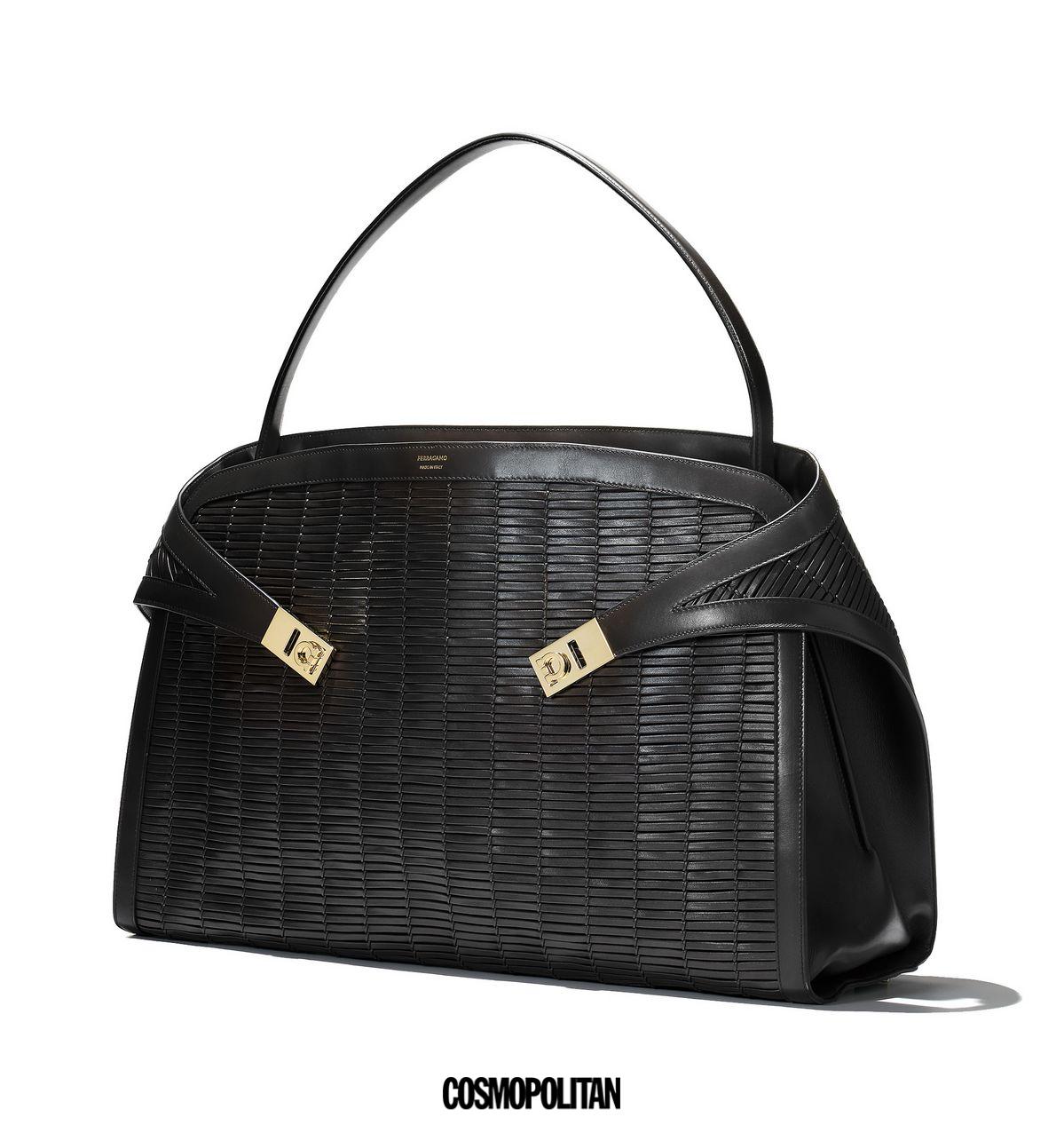 우븐 레더 엑스트라 라지 허그 백 가격미정 Ferragamo.