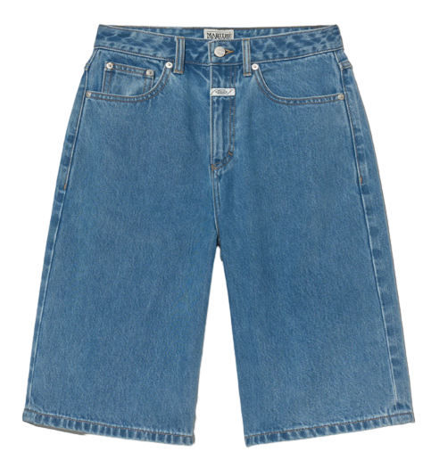 W LONG BERMUDA DENIM PANTS