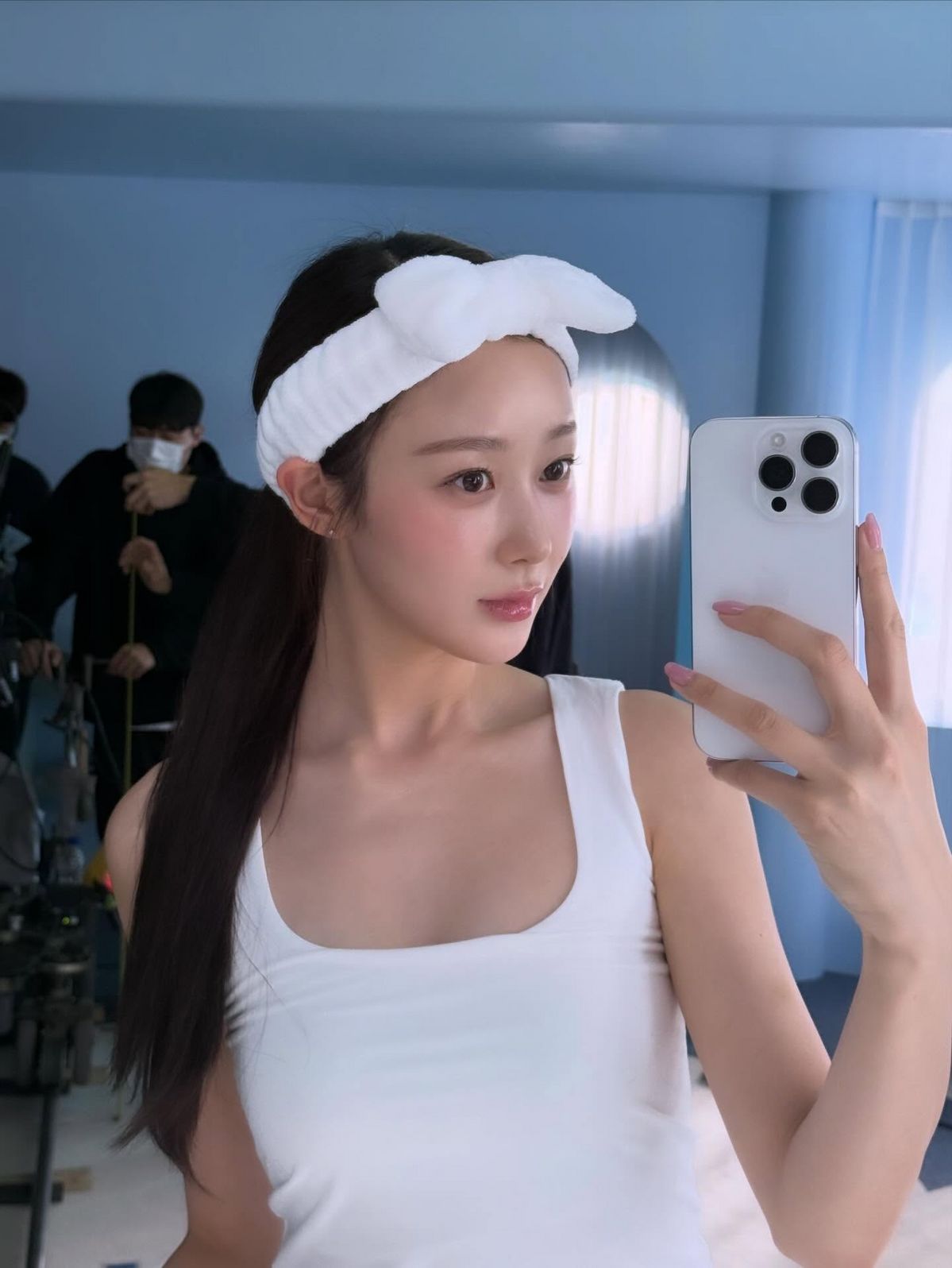 에스파 지젤의 블러셔 메이크업. 인스타그램 @aerichandesu