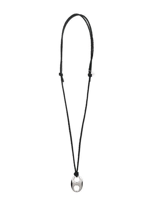 Black suede pignose necklace