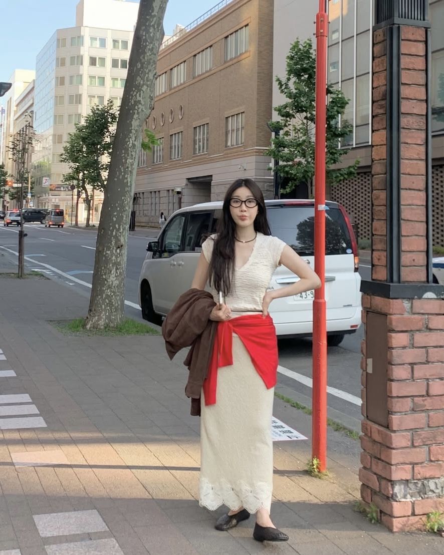 롱스커트 스타일링 | 인스타그램 @dlgofl85
