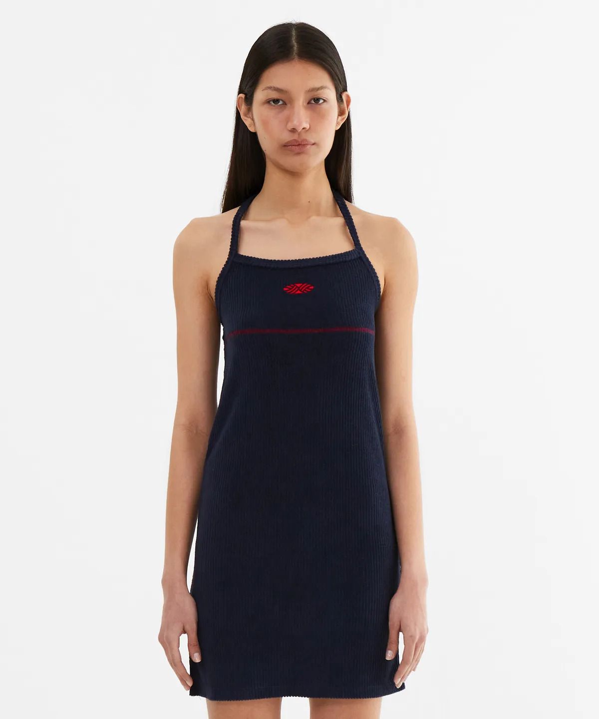 Slim Fit Halter Neck Terry Onepiece, 7만9020원