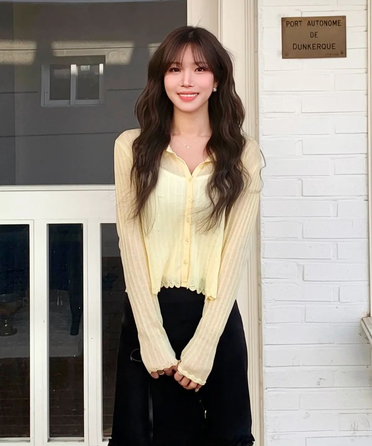 올데이 린넨 긴팔 골지가디건
