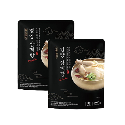 집밥장인 참이맛 영양삼계탕 블랙, 1kg, 6개