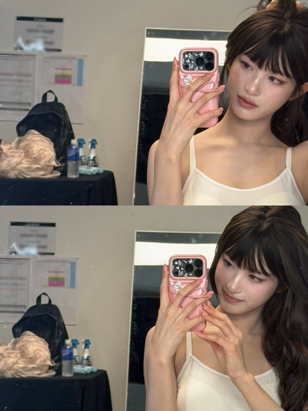 끝선을 가볍게 넣고, 옆머리에 약간의 컬을 더한 이서 | 인스타그램 @eeseooes