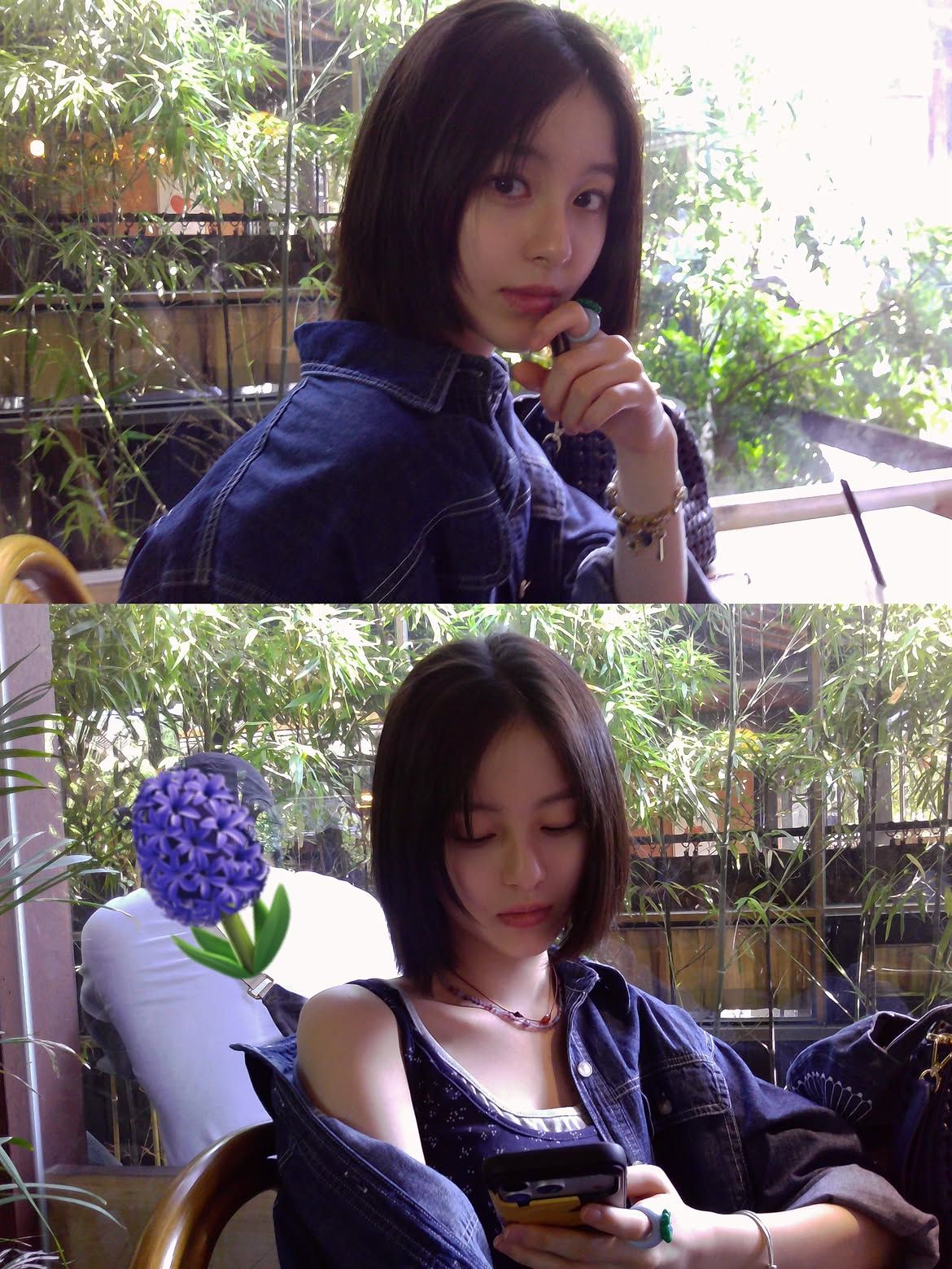 턱선까지 머리를 과감하게 잘라 분위기를 확 바꾼 박지후ㅣ인스타그램 @03_hu