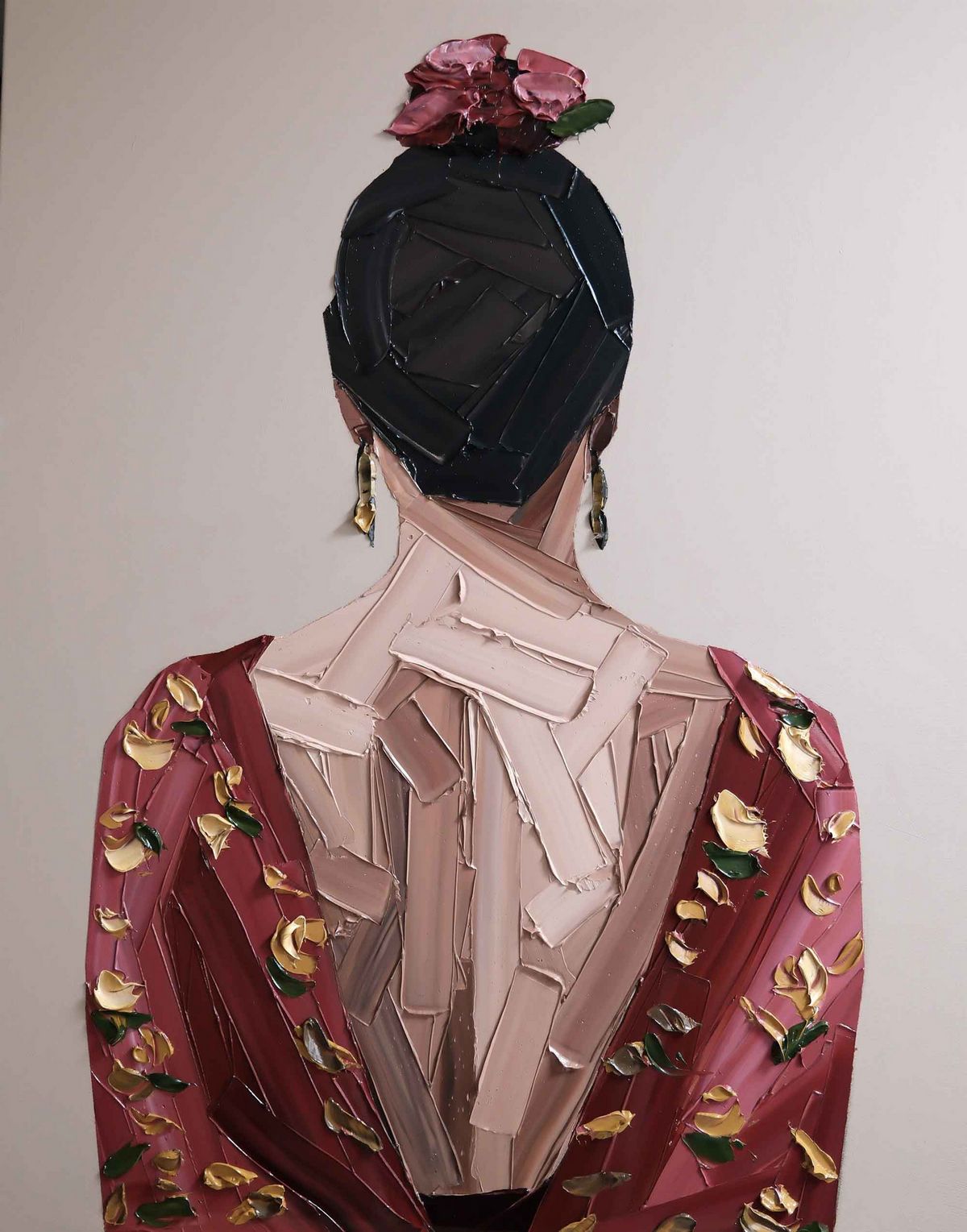 Elena Gual, Devotion, Oil and acrylic on canvas, 90x70cm
