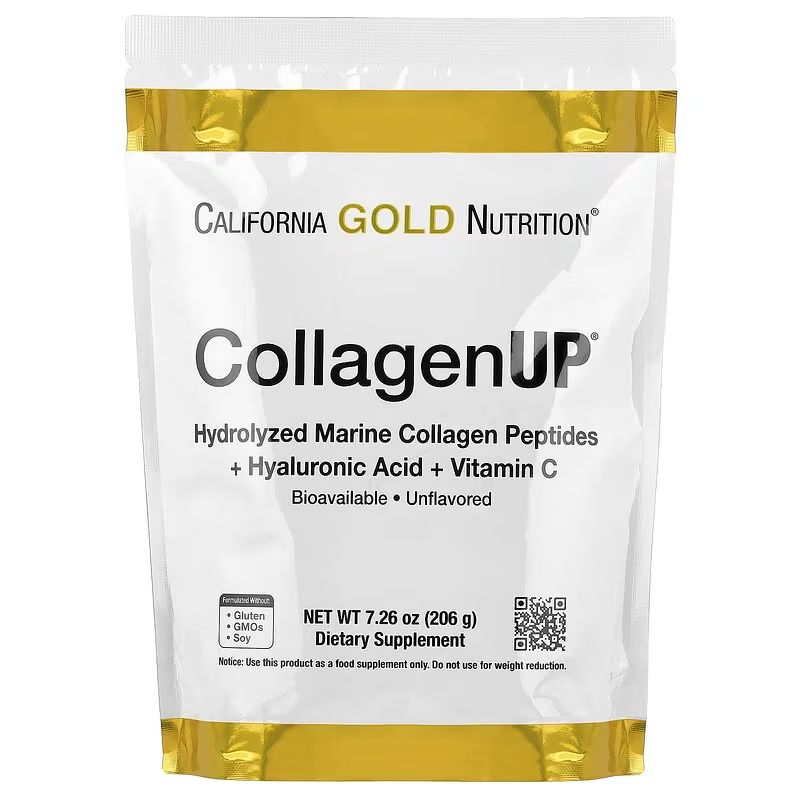 CollagenUP®, 가수분해 해양 콜라겐 펩타이드, 히알루론산 및 비타민C 함유, 무맛, 206g