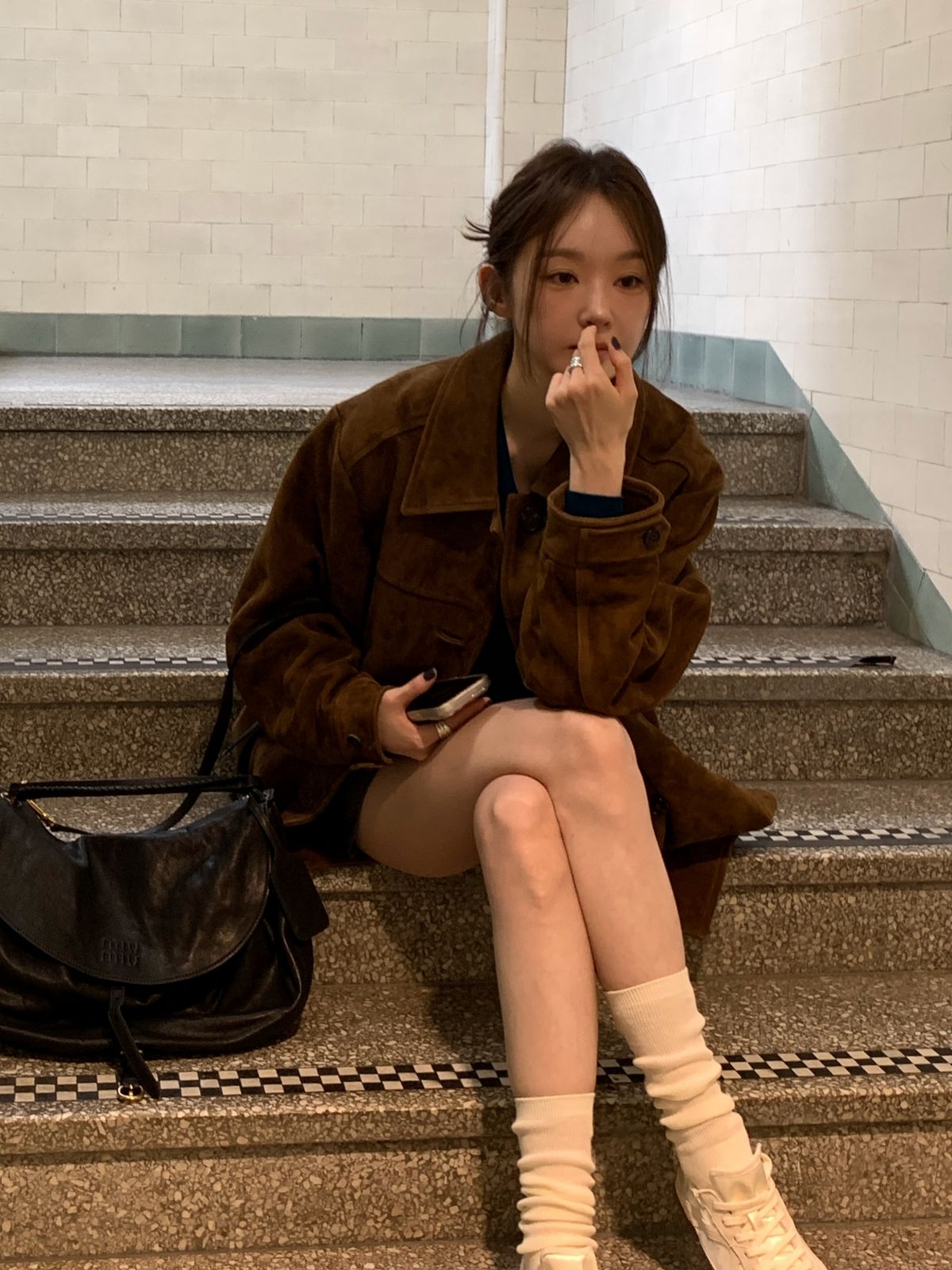 블랙 미우미우 백. 인스타그램 @iammingki 