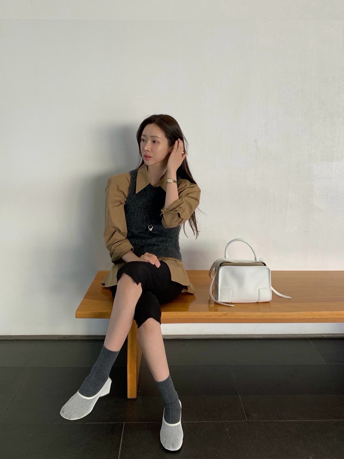 차정원의 플랫슈즈 코디. 인스타그램 @ch_amii