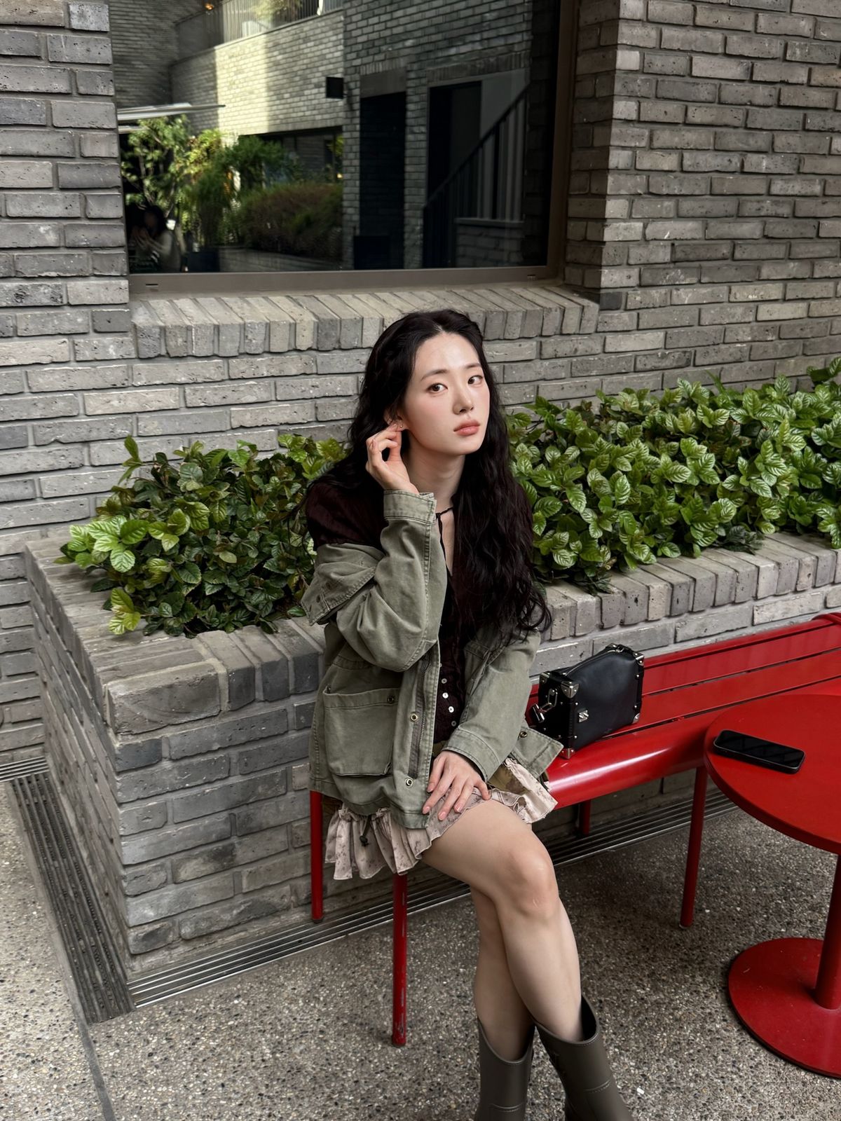 신시아의 야상 코디. 인스타그램 @shinsiaa