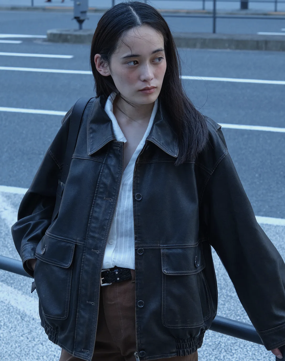 BOMBER LEATHER JACKET