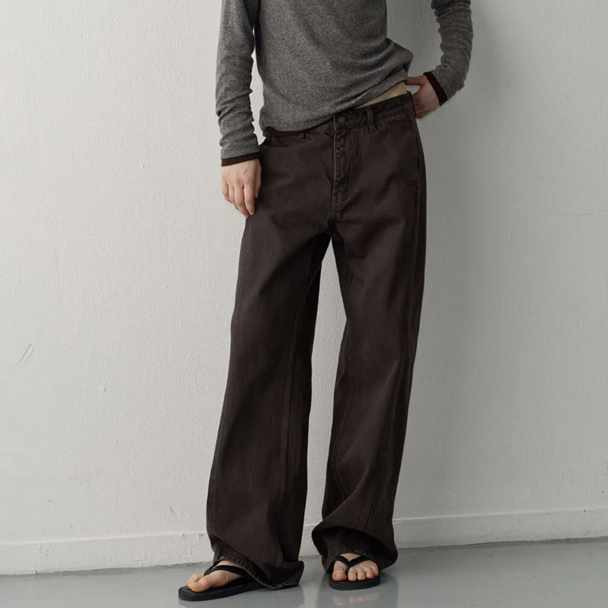 커브드 데님_vintage brown 13만4300원