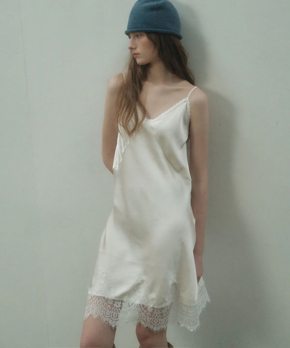 Satin Layered Lace Slip Dress_CTOP714(White)