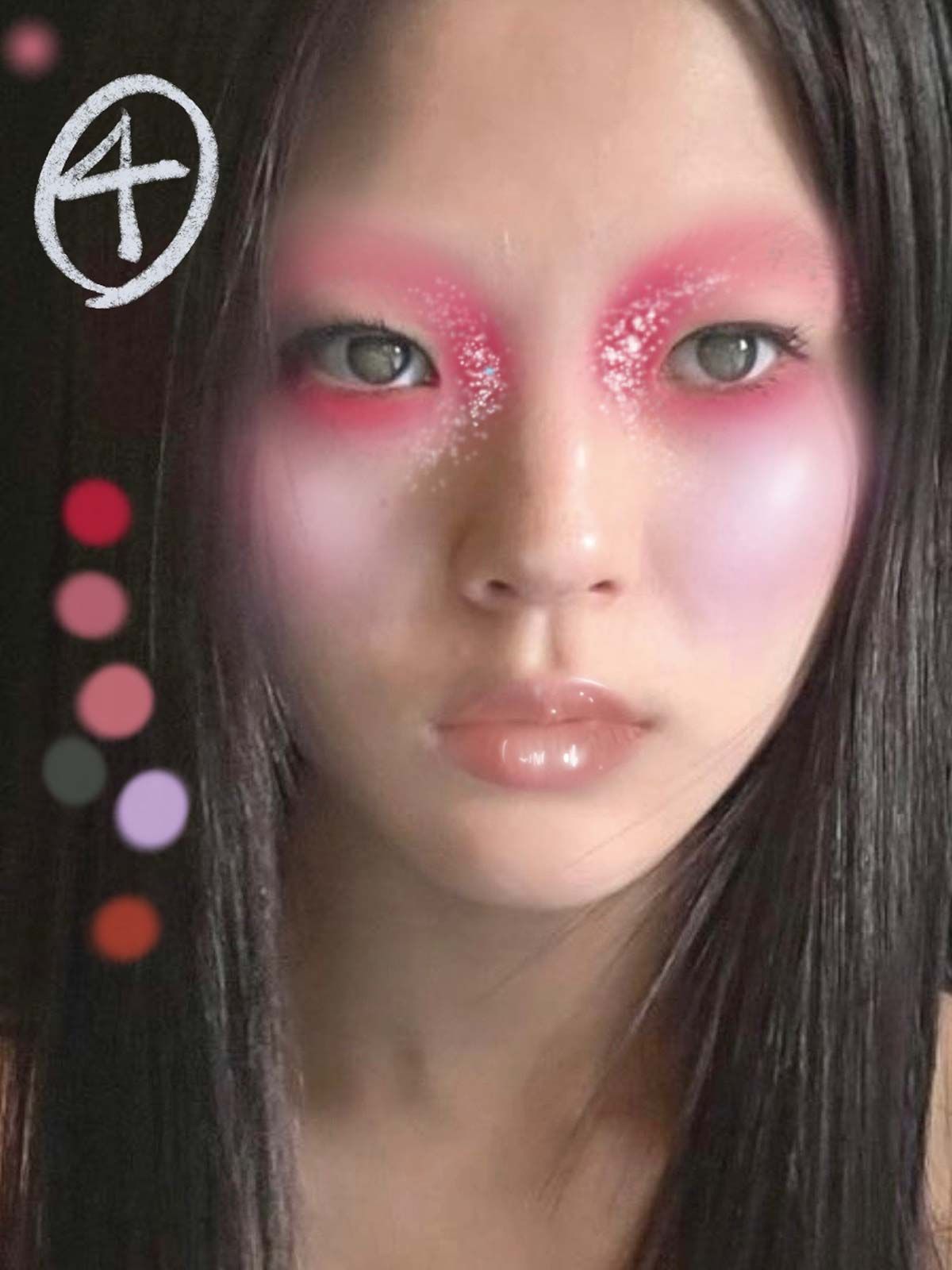 메이크업 스케치.