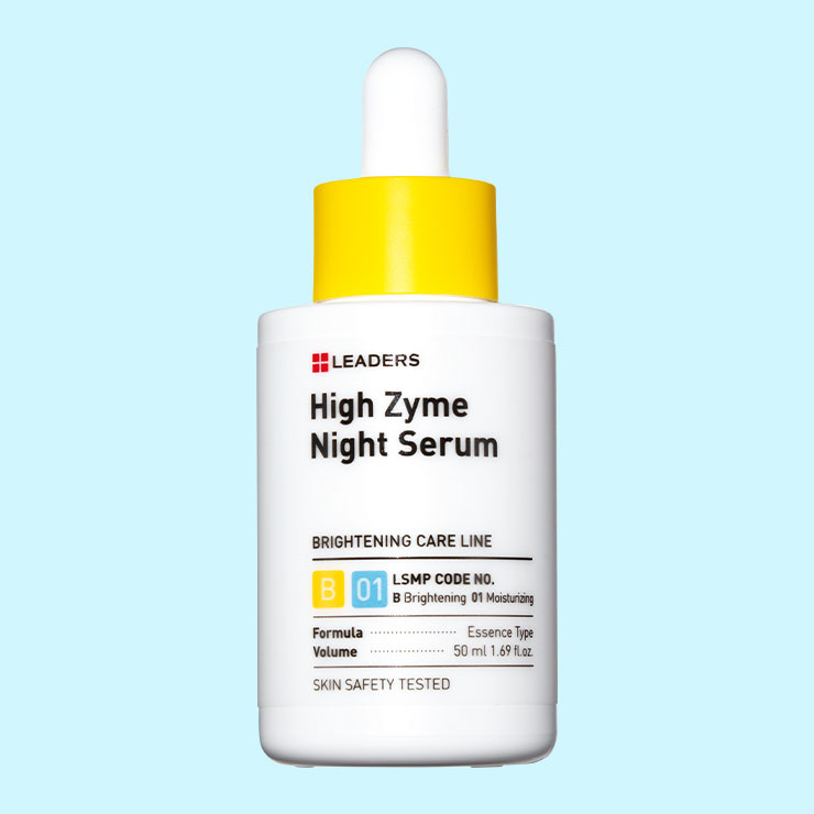 리더스 하이 자임 나이트 세럼 2만5천원&rarr;밤사이 칙칙한 피부에 비타민 C와 영양분을 집중 공급하는 미백 세럼.