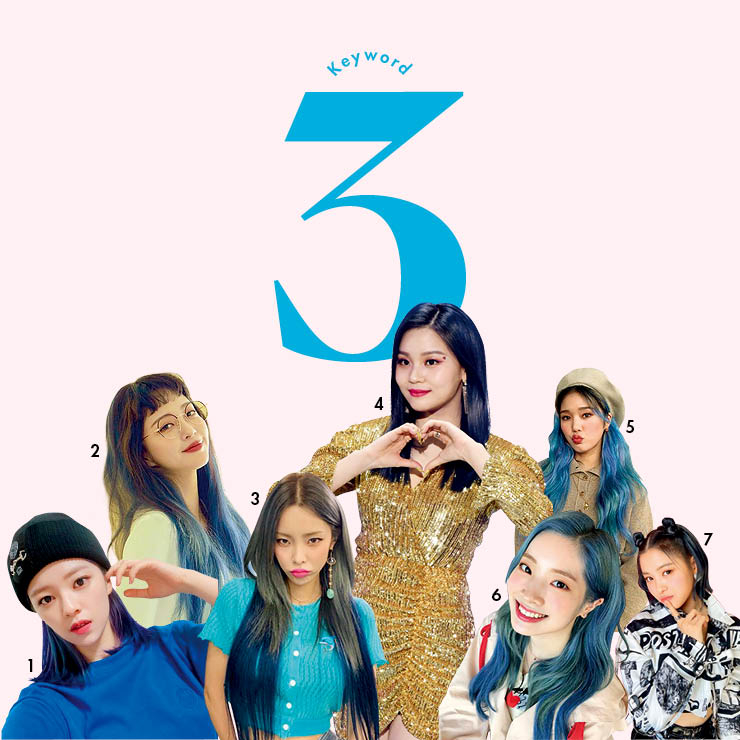 1 트와이스 정연 2 한예슬 3 헤이즈 4 여자친구 엄지 5 오마이걸 미미 6 트와이스 다현 7 있지 류진 