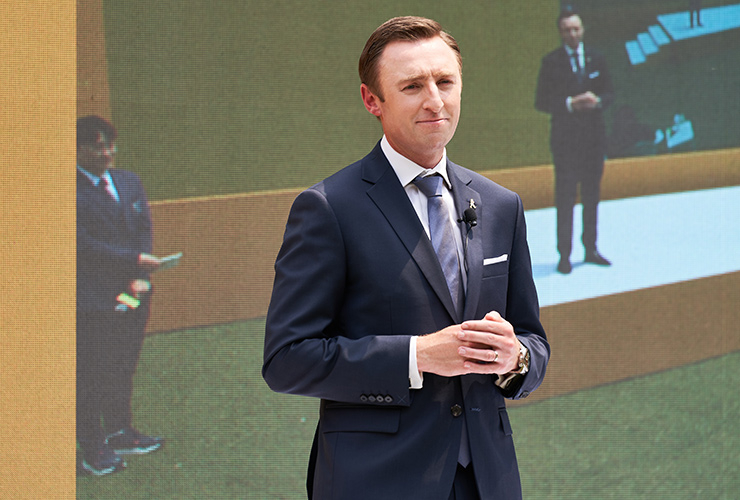 인사말을 전하는 디아지오 코리아의 댄 해밀턴 대표.