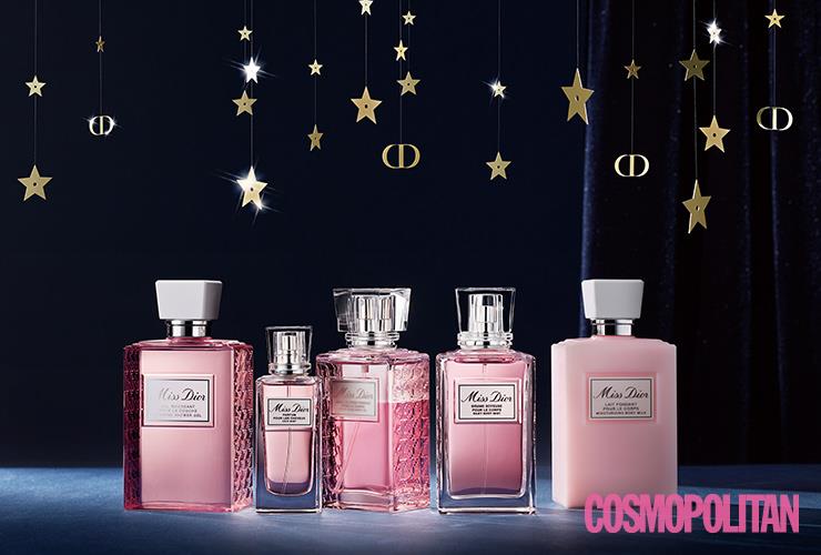 (왼쪽부터)미스 디올 포밍 샤워젤 200ml 6만8천원대, 미스 디올 헤어 미스트 30ml 6만2천원대, 미스 디올 프레쉬 로즈 바디 오일 100ml 7만3천원대, 미스 디올 실키 바디 미스트 100ml 6만8천원대, 미스 디올 모이스춰라이징 바디 밀크 200ml 8만5천원대.