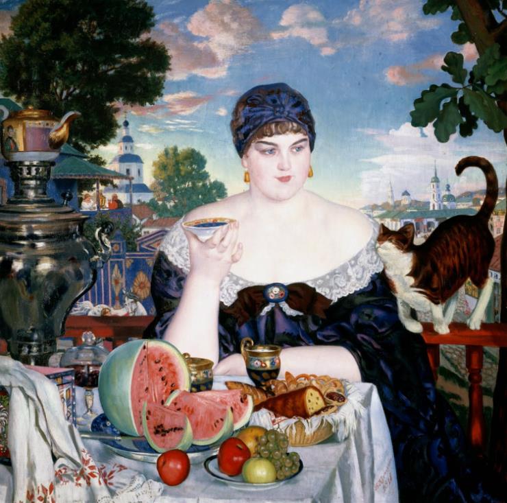  Merchant's Wife at Tea 보리스 쿠스토디예프, 1918