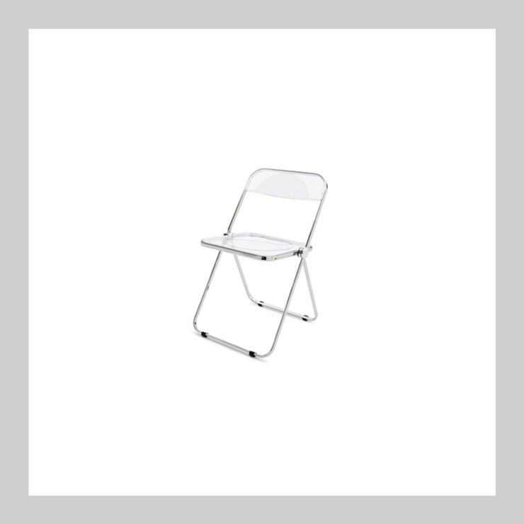  PLIA CHAIR CHROME FRAME WHITE