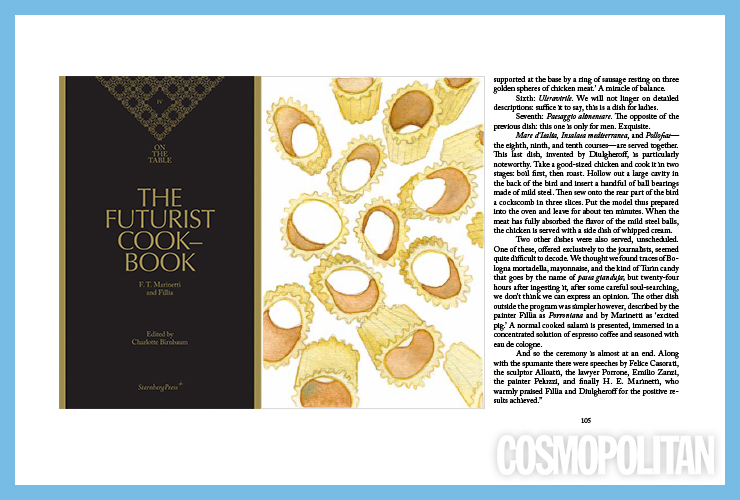 ⓒThe Futurist Cookbook by FT Marinetti and Fillìa, translated by Barbara McGilvray, edited by Charlotte Birnbaum