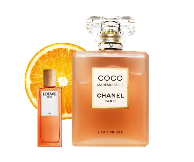  (왼쪽부터)로에베 솔로 엘라 오 드 퍼퓸 by 세포라 100ml 19만원. 샤넬 코코 마드모아젤 로프리베 100ml 18만원.