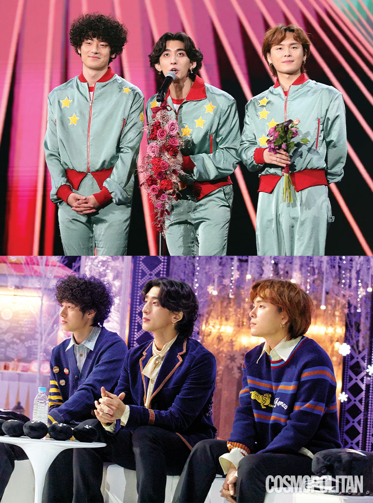 디지털음원 본상을 수상한 음원 깡패 잔나비가 수상 소감을 전하고 있다. 