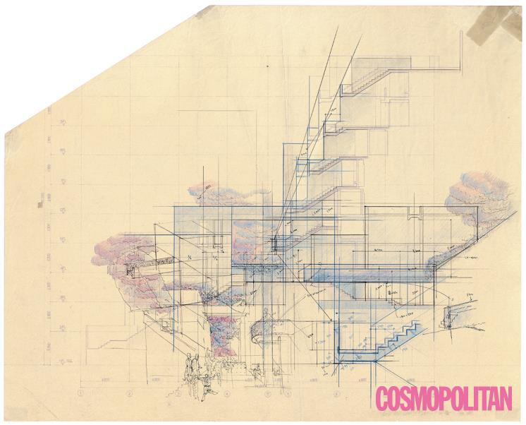 Rokko Housing, Process Drawing ©Tadao Ando Architect & Associates