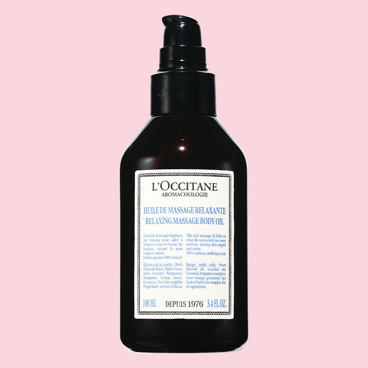 록시땅 아로마 릴랙싱 마사지 오일 4만2천원&rarr;라벤더를 비롯한 5가지 에센셜 오일이 배합된 전천후 보디 오일.