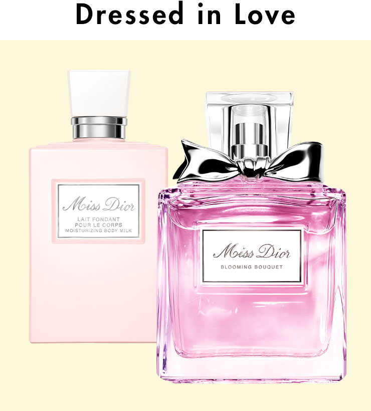 (왼쪽부터)디올 미스 디올 모이스춰라이징 바디 밀크 8만원대, 블루밍 부케 오 드 뚜왈렛 100ml 17만천원대.