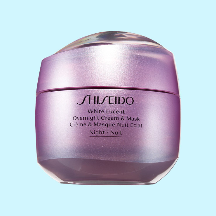 시세이도 화이트 루센트 오버나이트 크림&마스크 10만5천원대&rarr;낮 동안 지친 피부에 수분광을 더해주는 슬리핑 마스크.